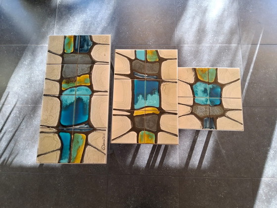 Image 1 of 3 bizcochos de fieltro de Antonio Denisco jaren 60/70