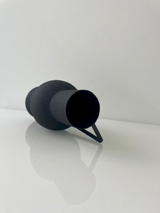 Image 1 of Black metal designer vase/jug – amphora shape