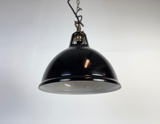 Image 1 of Vintage industriële zwart geverfde hanglamp, jaren 2000