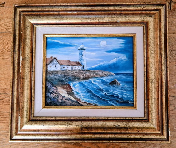 Image 1 of M.WILSON - Lighthouse - Artist's painting