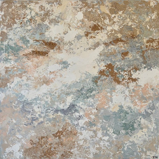Birch II – Textured abstract painting | Contemporary abstract art | 60x60 cm
