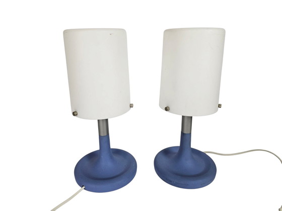 Image 1 of Ikea - Zweden - B0010 - tafellampjes (2) - kunststof design - 90's