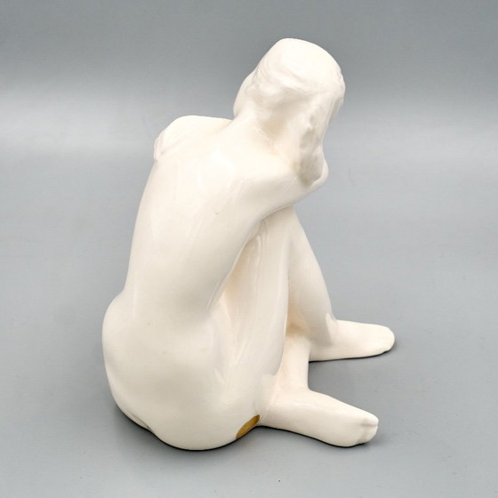 Figura femminile in ceramica, Jihokera Bechyně, anni '60 Cecoslovacchia – Sculture (photo 3 of 10)