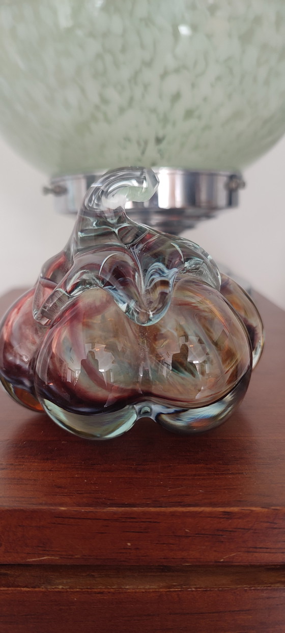 Image 1 of Pompoen van geblazen glas, gesigneerd door Loup Guittet.