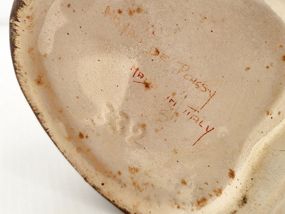 Image 1 of BOUTEILLE DE LIQUEUR VINTAGE 1950 CHAT CHATS CERAMIQUE 50S NOYAU DE POISSY