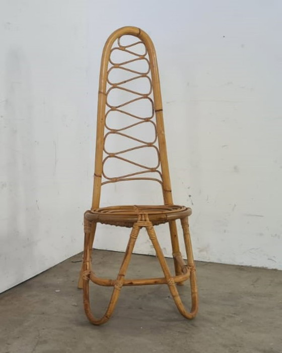 Image 1 of Mid Century Rattanstuhl