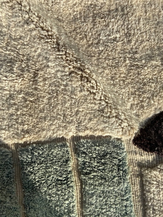 Image 1 of Moroccan Modern Rug 200x300 cm – Handmade Wool Berber Rug – White Textured Geometric Design