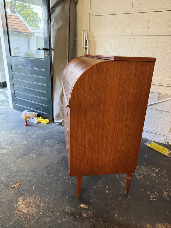 Secretaire a scomparsa in teak di Egon Ostergaard – anni '60 – Scrivanie, Wood (photo 5 of 6)