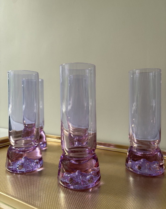 Image 1 of 5x Alexandrite glazen, verkleuren bij licht.