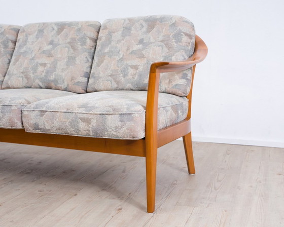 Image 1 of Vintage 3-zitsbank uit de jaren 70, fabrikant Wilhelm Knoll, midden-eeuwse stijl.
