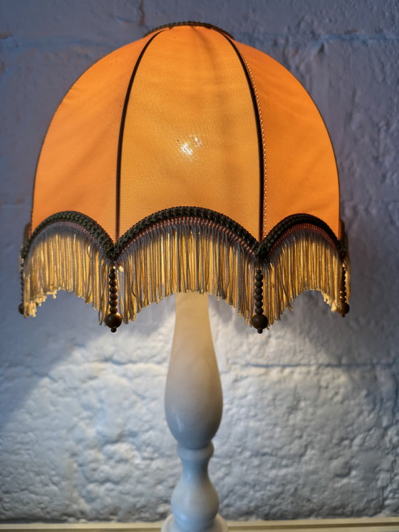 Image 1 of 1970s alabaster column lamp