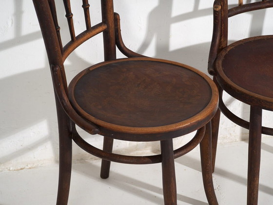 Antique Viennese style chairs (c.1920). Set of 4 pieces #4 – Dining chairs (photo 31 of 40)