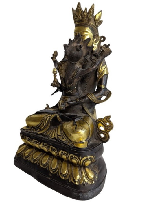 Yab-Yum tantrique vintage en bronze doré – Circa 1960 – Objets déco, Gold (photo 8 of 13)