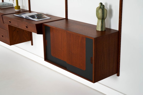 Image 1 of Teak modular shelving unit, Danish design, 1960s, manufactured by Hansen & Guldborg