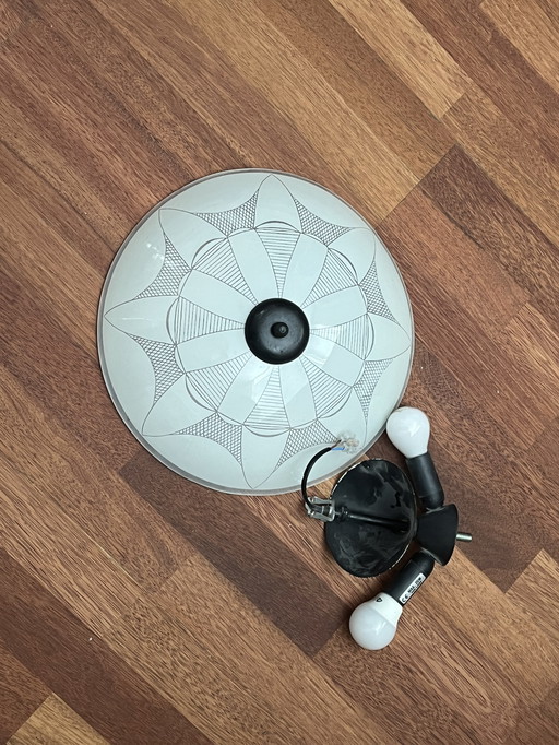 Retro Art Deco-Style Ceiling Lamp White