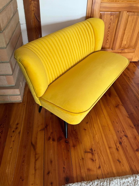 Sofá de Terciopelo Escandinavo Moderno de Mediados de Siglo, Años 50 – Sofás (Couches), Mid Century Modern (photo 6 of 7)