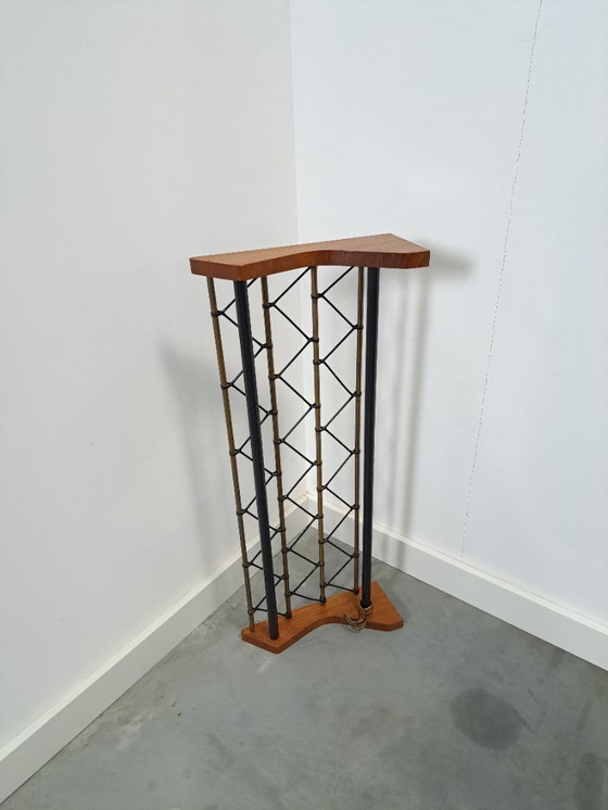 Image 1 of Porte-manteau suédois en teck, noir et or, n° 17