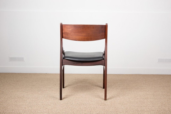 Image 1 of Set of 4 Danish chairs in rosewood and skai by Vestervig Eriksen 1960.