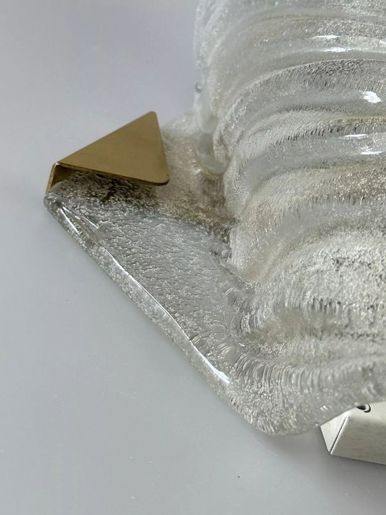 Image 1 of Lampada da parete XL anni '60 e '70 Applique da parete Kaiser Leuchten Ottone Vetro Space Age