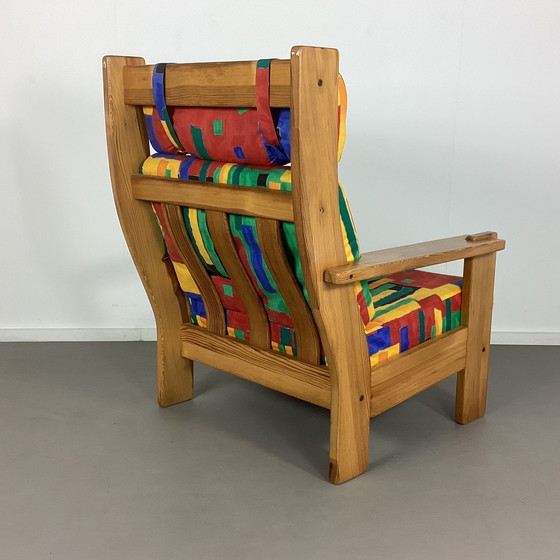 Image 1 of Poltrona lounge vintage anni Settanta in pino, poltrona relax