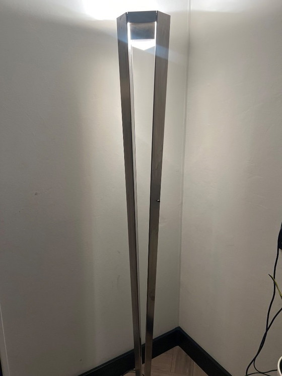 Floor light / Uplighter – Sische Licht (German design, stainless steel) – rvs (photo 5 of 5)