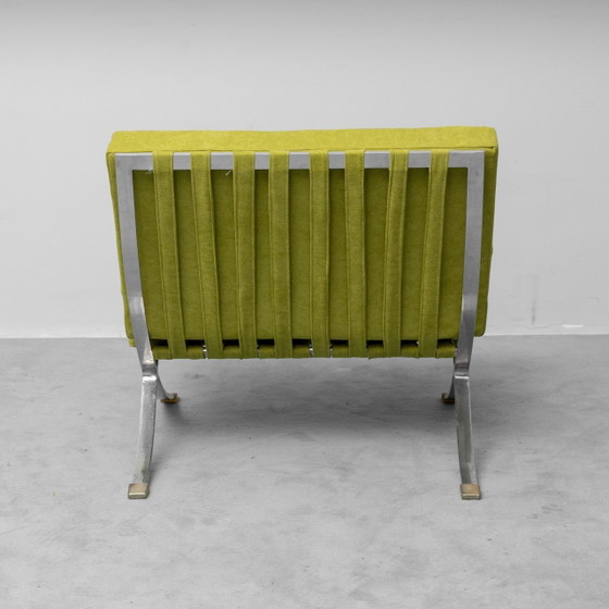 Coppia di poltrone lounge vintage in metallo cromato e tessuto verde – Anni ’60 (photo 7 of 10)