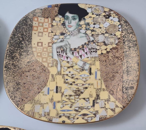 Image 1 of 8 platos coleccionables de porcelana de Gustav Klimt de Lilien Austria con certificados