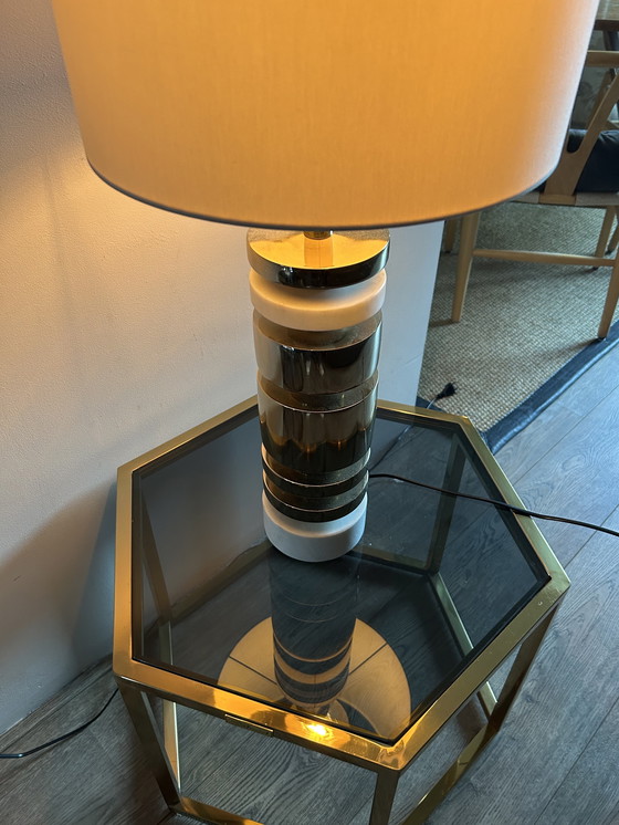 Image 1 of Richmond Interiors – Set luxe goud marmer tafellampen