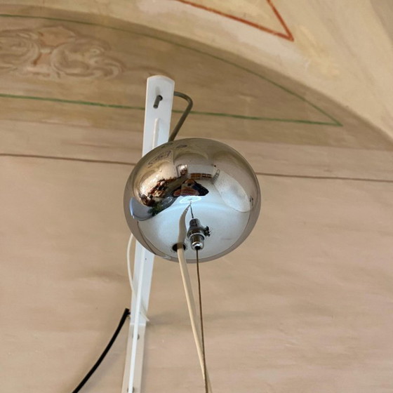 Image 1 of 1x Lámpara colgante de diseño espacial en vidrio y metal, Italia, década de 1960