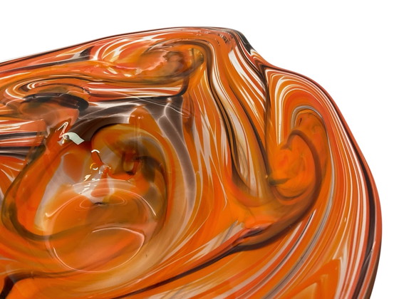 Image 1 of XXL Glazen schaal van Römische Glashütte  L 48cm  - jaren ’70