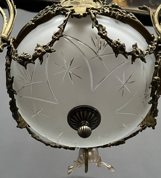 Lustre de style Louis XV. Bronze massif, cristal. – Crystal (photo 8 of 14)