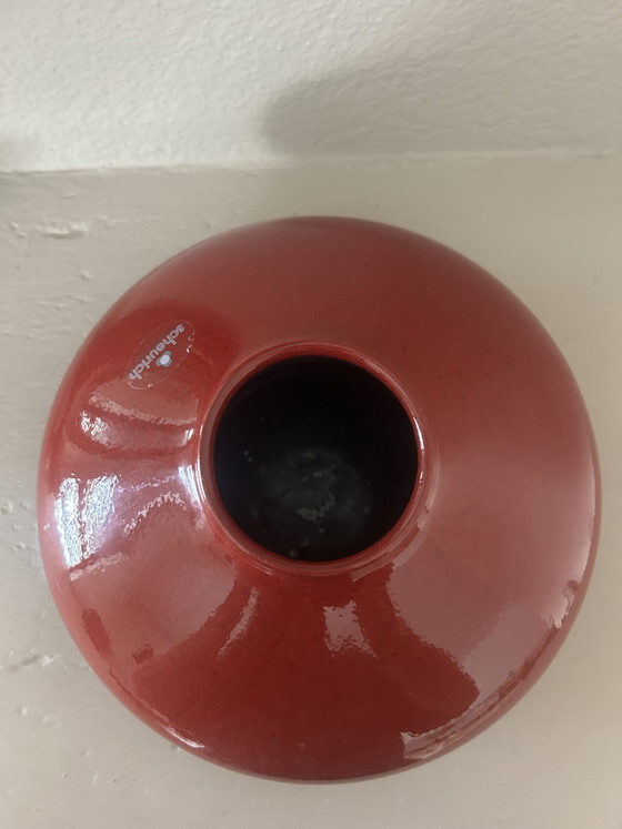 Vintage Scheurich UFO Vase 629/13 PASSION - Oxblood Red - West Germany 70s - Fat Lava Space Age (photo 4 of 6)