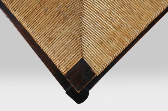 Image 1 of 6 Stühle aus Eichenholz und Korbgeflecht im Art déco-Stil von Victor Coutray, Frankreich