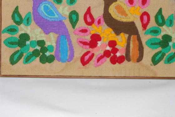 Image 1 of Canvas wandtapijt uit het midden van de 20e eeuw