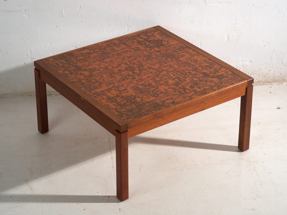 Table basse vintage en teck et cuivre dans le style de Heinz Lilienthal – Allemagne, circa 1970 (photo 19 of 40)