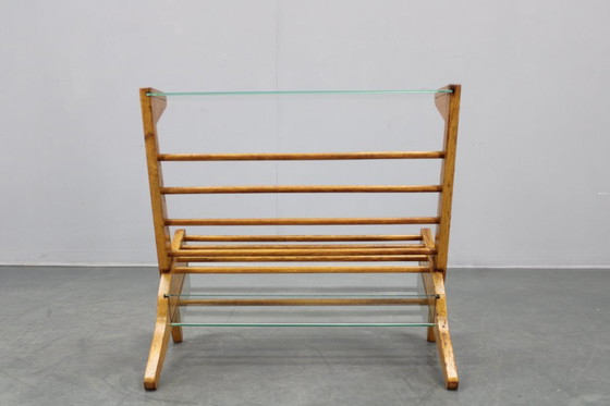 Image 1 of Scaffale / scaffale per libri in quercia del 1960 di ULUV, Cecoslovacchia