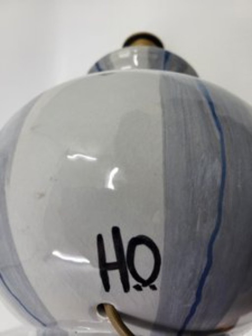 Hubert Olivier ceramic table lamp, France, 1980