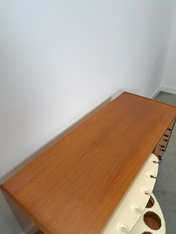 Image 1 of Aparador enchapado con barra giratoria y cajones, mueble bar