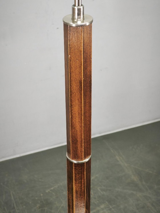 Image 1 of Tsjechische Art Deco verstelbare vloerlamp met tafel, jaren 1930