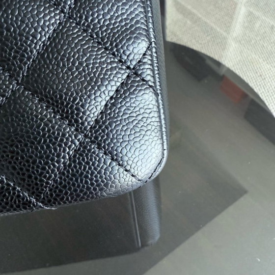 Image 1 of Chanel PST Petite Shopping Tote XL - Extra Large Caviar Grained Calfskin Black Silver Hardware Series 16