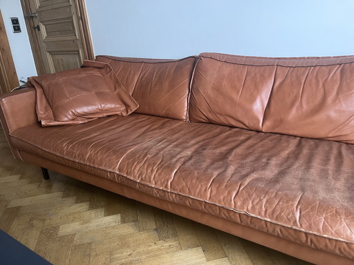 Tommy M Buster 3+1+hocker leather sauvage tobacco