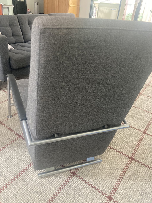 Fauteuil et pouf Harvink