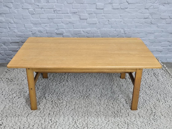 Image 1 of Large Mid-Century Scandinavian Design Solid Oak Coffee Table by KP Möbler, Denmark 1970s.