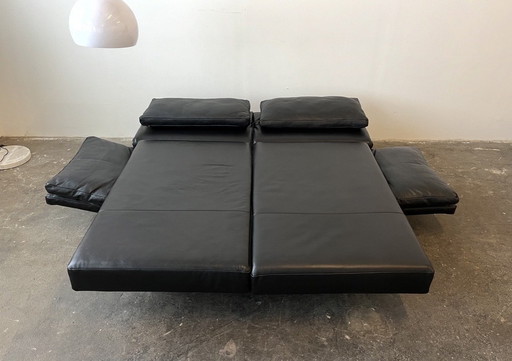 Franz Fertig Escena sofá cama, sofá de cuero