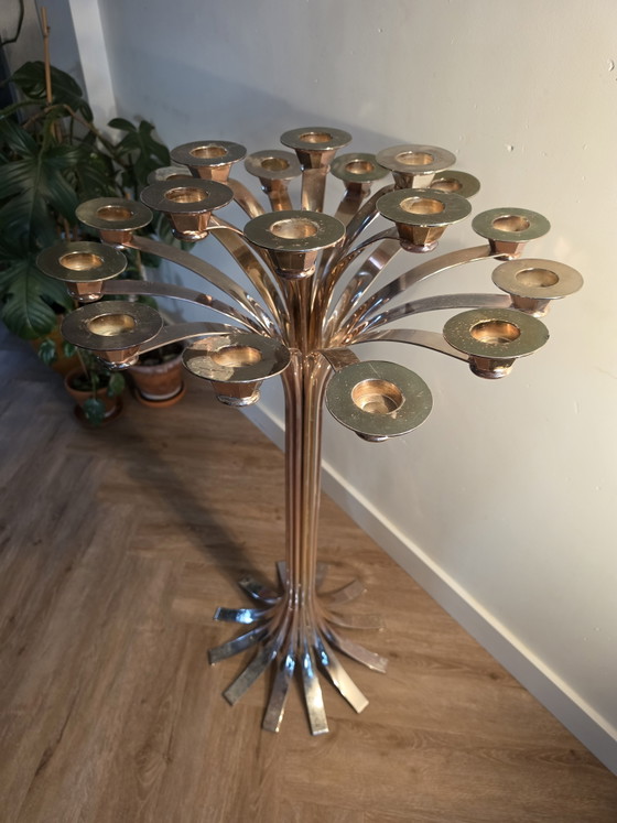 Fink Belvedere Portacandele Argentato XXL 102cm – Metal, Silver (photo 5 of 9)