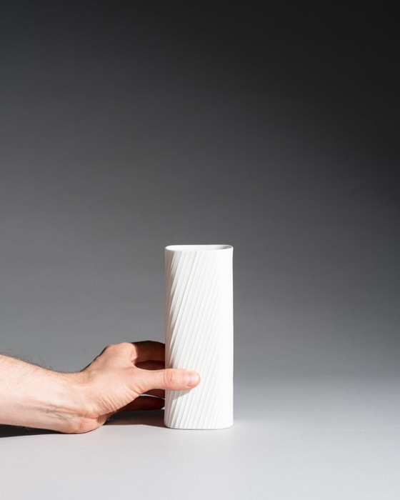 Image 1 of Rosenthal Bisque Porcelain Vase Trio Schreib, Freyer & XL “Pisa” Germany 70s-80s