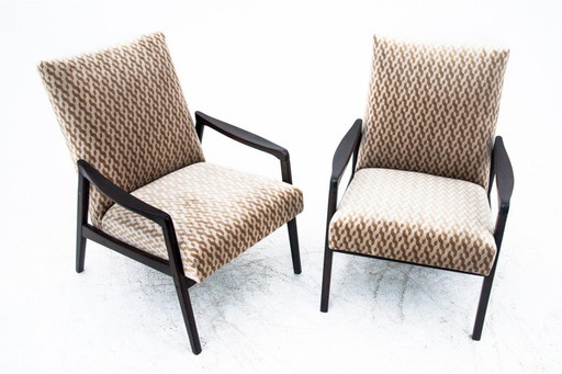 Pair of vintage armchairs, Poland, 1960s. 
