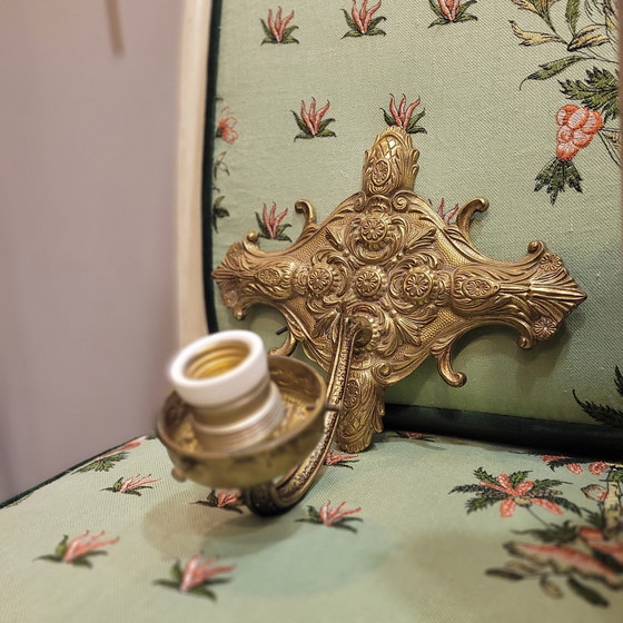 Image 1 of Gilt Bronze Sconce, Louis XVI Style, 19th Century – France