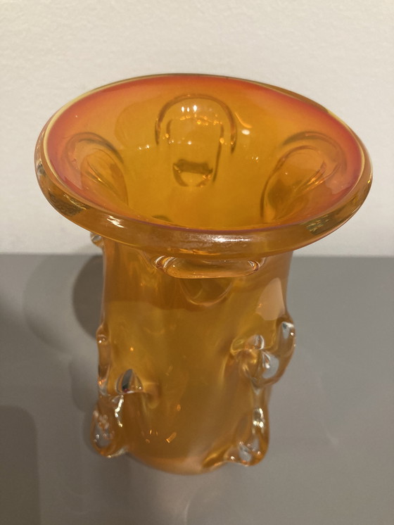 Image 1 of Unieke vintage glazen vaas