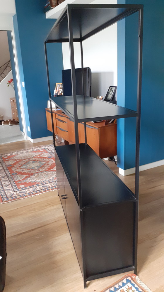 Image 1 of A Large Black AMPM Shelf with Storage